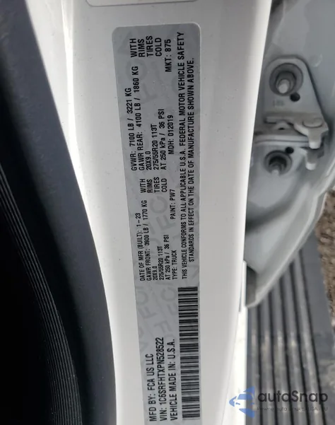 2023 Ram 1500 Limited from USA, damaged, VIN 1C6SRFHTXPN528522
